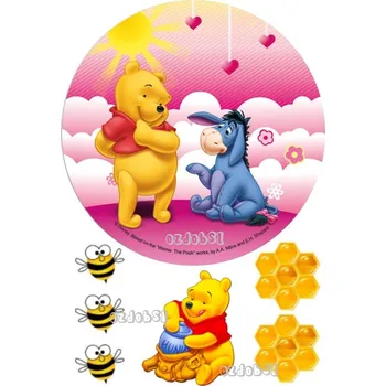 Jedlá dekorace na dort Medvídek Pú č.2 jedlý papír - Úprava na přání +20 Kč / Jedlý papír