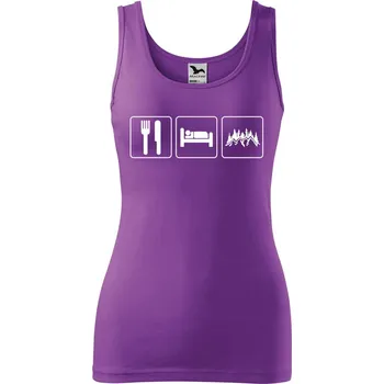 Dámské tílko s potiskem Život v přírodě Velikost: XS, Barva: Fialová