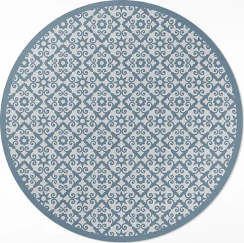 Koberec Kulatý Koberec Vinyl PVC průměr 80 cm Ornamentální mozaika dekorativní dlaždice