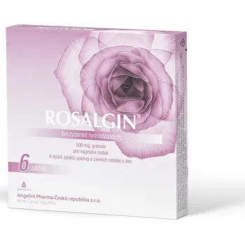 Lék na ženské potíže Rosalgin 500mg vaginální granule pro přípravu výplachu, 6 sáčků