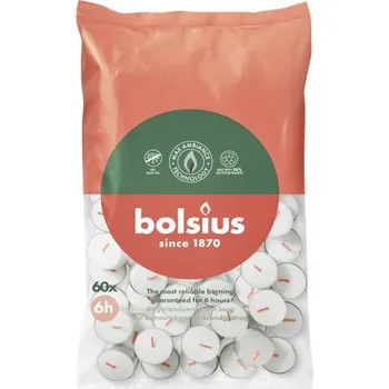 Svíčka Čajové svíčky parafinové neparfémované Bolsius 60 ks
