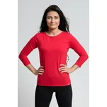 CityZen bavlněné triko dámské DIEZ červené XS/34 tříčtvrteční rukáv