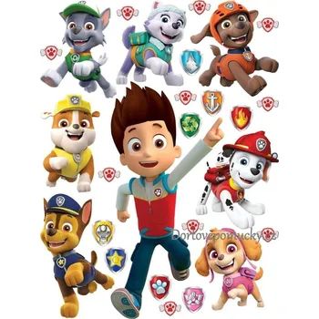 Jedlá dekorace na dort Paw Patrol č.11 jedlý papír A4 - Bez úprav / Jedlý papír / Bez decor gelu