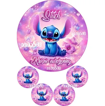 Jedlá dekorace na dort ozdobSi Lilo a stitch č.8 - jedlý papír - Bez úprav
