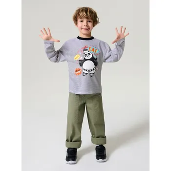 Chlapecké oblečení Sinsay - Tričko s&nbsp;dlouhými rukávy Kung Fu Panda - bílá - 943CG-00X - 943CG-00X-128