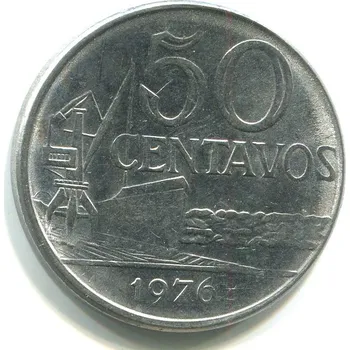 BRAZÍLIE. 50 centavos 1976.