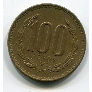 CHILE. 100 pesos 1992.