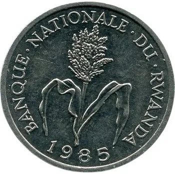 RWANDA. 1 franc 1985. KM-12