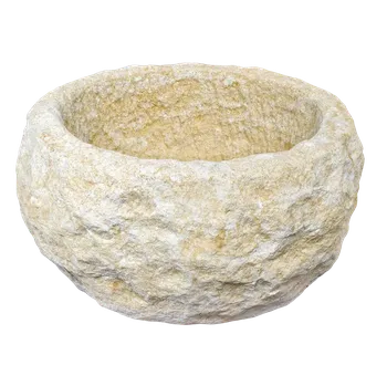 Zahradní dekorace Kulatý květináč z umělého pískovce IV.