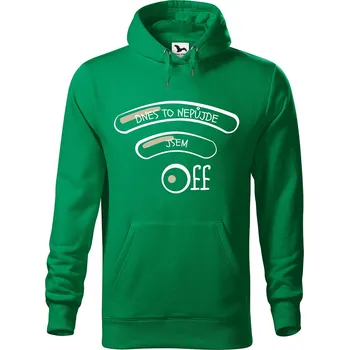 Pánská mikina Pánská mikina s potiskem Jsem OFF Velikost (muž): XL, Vyberte barvu: Středně zelená