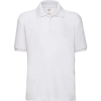 Fruit of the Loom dětské tričko s krátkým rukávem polyester bílé, velikost 164
