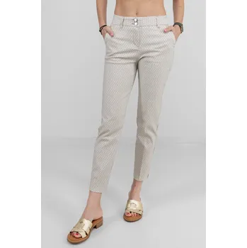 Dámské kalhoty Red Button dámské kalhoty Diana fancy dot béžové Velikost: 36