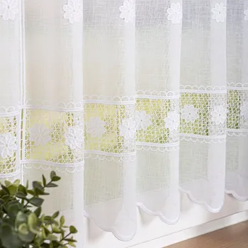 Záclona Vitrážová Záclona 50cm gipurová panelová záclona 0,5m krajková květina elegantní prolamovaná