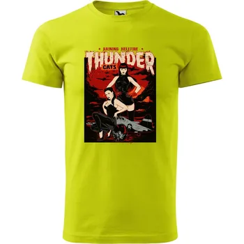 Pánské oblečení Pánské tričko s potiskem Thunder cats Velikost: XS, Barva trička: Limetková