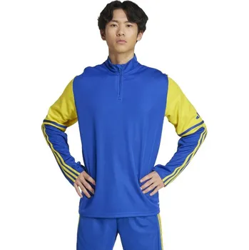 Pánská mikina Tréninková mikina Adidas SQUADRA 25 TOP krátký 1/4 zip sv.modro žlutá Velikost: 2XL