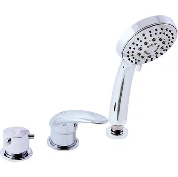 Vodovodní baterie DUNAJ - Vanová baterie 3-otvorová, naplnění přes přepad, Chrom D475.0P, RAV Slezák Barva: Chrom, Rozměr: 3,8"