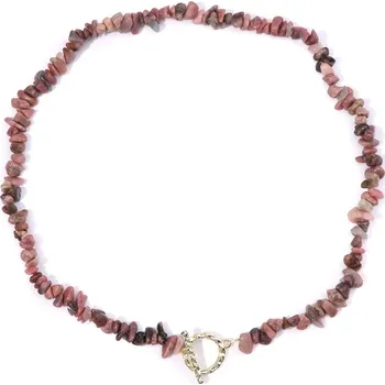 Náhrdelník Dámský choker náhrdelník z přírodních kamenů 45 cm | dámský šperk - NO.23 Rodonit