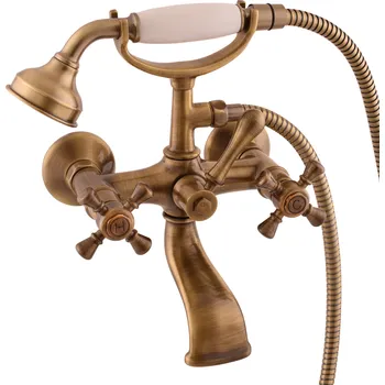 Vodovodní baterie MORAVA RETRO - Vanový set s baterií, Stará mosaz (Bronz) MK359.5/2SM, RAV Slezák