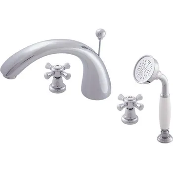 Vodovodní baterie MORAVA RETRO - Vanová baterie 5-otvorová, Chrom MK369.0S, RAV Slezák Barva: Chrom, Rozměr: 3,8"