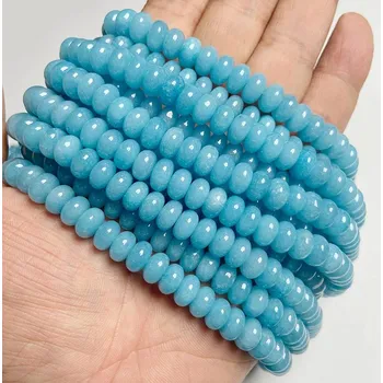 Náhrdelník Přírodní korálky 5x8mm | výroba šperků - Č.13 Chalcedon , 5x8mm 33-35 ks