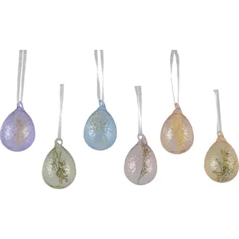 Velikonoční dekorace Kamenig Velikonoční vajíčko sklo, 1 kus, 4x6 cm, KSD