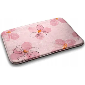 Koupelnová předložka Protiskluzová koupelnová předložka Květiny růžové