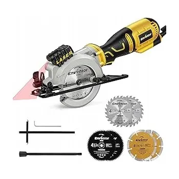 Okružní pila Enventor Mini kotoučová pila 705W s laserovým vedením + 6 pilových kotoučů