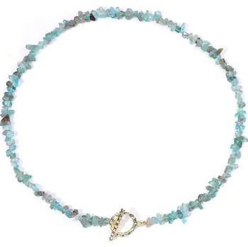 Náhrdelník Dámský choker náhrdelník z přírodních kamenů 45 cm | dámský šperk - Č. 28 Apatit