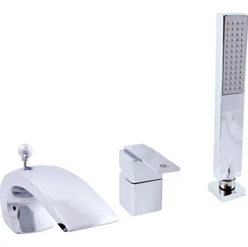 Vodovodní baterie LOIRA - Vanová baterie 3-otvorová, vodopád, Chrom LR572.0S, RAV Slezák Barva: Chrom, Rozměr: 3,8"