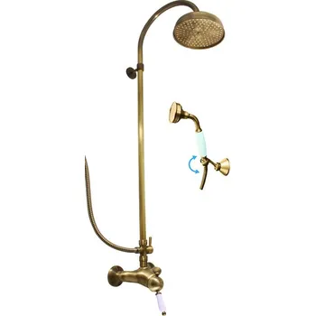 Vodovodní baterie LABE - Sprchový systém s vodovodní baterií, Stará mosaz (Bronz) L581.5/3SM, RAV Slezák