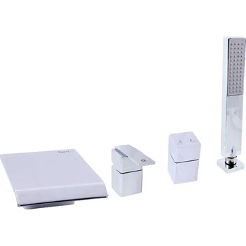 Vodovodní baterie LOIRA - Vanová baterie 4-otvorová, vodopád, Chrom LR573.0P, RAV Slezák Barva: Chrom, Rozměr: 1/2"