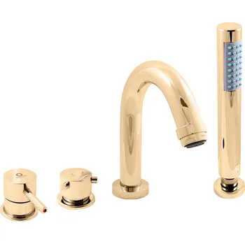 Vodovodní baterie SEINA - Vanová baterie 4-otvorová, Zlatá - lesklá SE962.0PZ, RAV Slezák Barva: ZLATÁ - lesklá, Rozměr: 1/2"