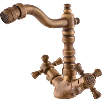 Vodovodní baterie MORAVA RETRO - Bidetová baterie bez výpusti, Stará mosaz (Bronz) MK320.0/9SM, RAV Slezák Barva: Stará mosaz (Bronz), Rozměr: 1/2"