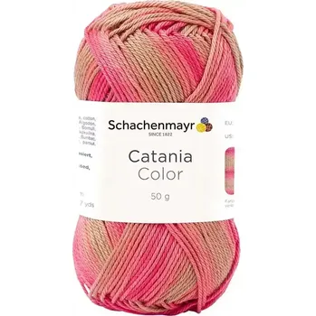 Příze Schachenmayr Catania Color 227 Písek-meruňka (Bavlněná příze Catania Color 227 Písek-meruňka)