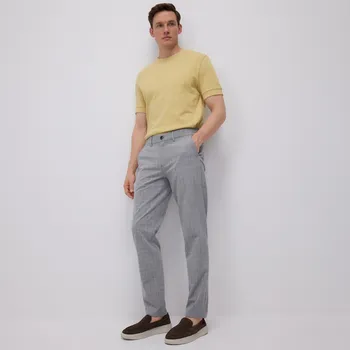 Pánské kalhoty Reserved - Kalhoty chino slim s příměsí viskózy - středně šedá - 7912H-85P - 7912H-85P-XL