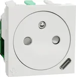 Schneider Electric NU301518E Unica - Zásuvka skrytá 250V/16A + USB C 10.5W, 2.1A, 2M, Bílá