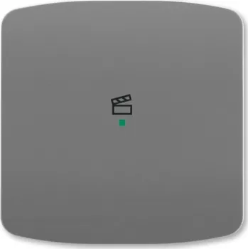 Elektroinstalační materiál Kryt 1násobný, symbol "scény" ABB Tango 6220A-A01003 S2 kouřová šedá