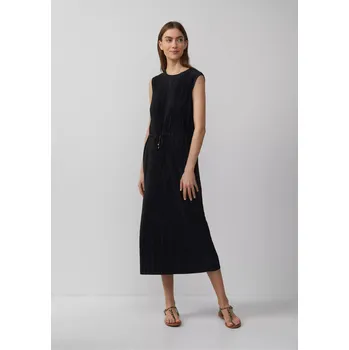 Dámské šaty s.Oliver dámské plisované midi šaty bez rukávů černé Velikost: 36