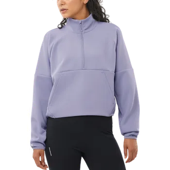 Dámská mikina Mikina Salomon SHAKEout HZ CROP SWEATSHIRT lc2418-100 Velikost XS