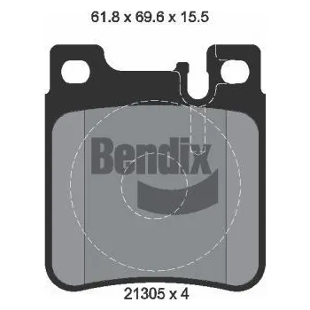 Brzdová destička Sada brzdových destiček, kotoučová brzda BENDIX Braking BPD1778