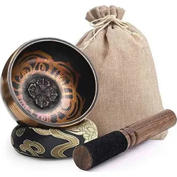 Tibetská zpívající mísa 8 cm pro meditaci a jógu | zvuková terapie, meditace - světle zelená