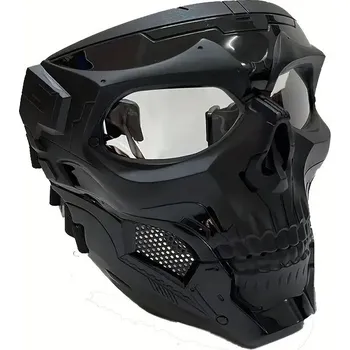 Erotická maska Černá taktická maska - Lebka