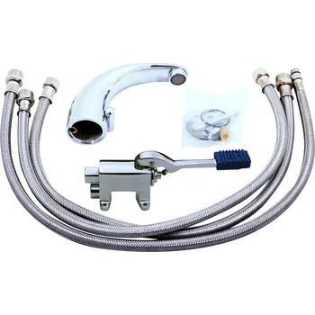 Vodovodní baterie Umyvadlová baterie na jednu vodu NÁŠLAPNÁ bez výpusti, Chrom NB101.0, RAV Slezák Barva: Chrom, Rozměr: 3,8"