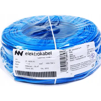 elektrický kabel Kabel LGY 2,5mm² modrý měděný 750V - 100m cívka