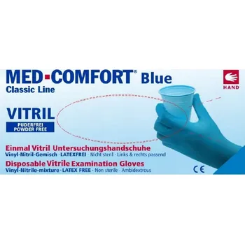 Vyšetřovací rukavice Vinylově-nitrilové rukavice Med Comfort Classic Line modré S 100 ks