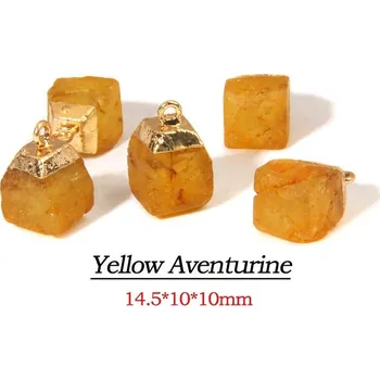 Přívěsek Přívěsek ze surového kamene | minerální přívěsek - 21 Avanturín , 2 kusy