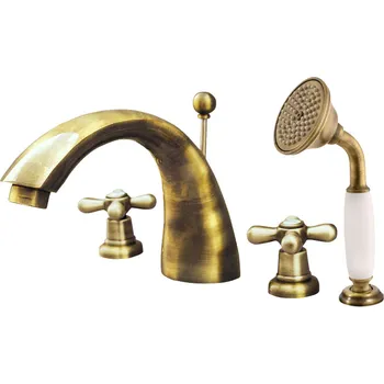 Vodovodní baterie MORAVA RETRO - Vanová baterie 4-otvorová, Stará mosaz (Bronz) MK169.0SSM, RAV Slezák Barva: Stará mosaz (Bronz), Rozměr: 1/2"