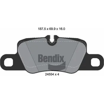 Brzdová destička Sada brzdových destiček, kotoučová brzda BENDIX Braking BPD2170