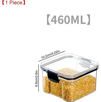 Dóza na potraviny Kuchyňská dóza na potraviny vzduchotěsná | Úložný box, Zásobník na kávu - 460ML 1ks