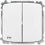 Vypínač IP44, řazení 6+6 (6+1), bezšroubové svorky ABB Tango 3559A-A52940 B bílá